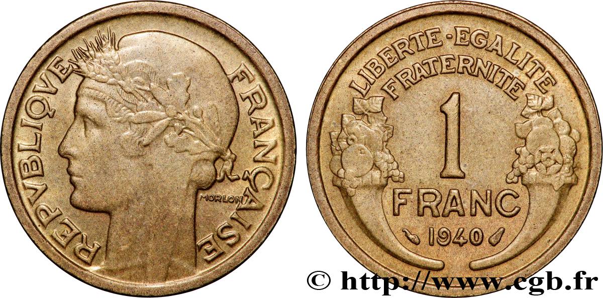 1 franc Morlon 1940 Paris F.219/11 SPL+ 