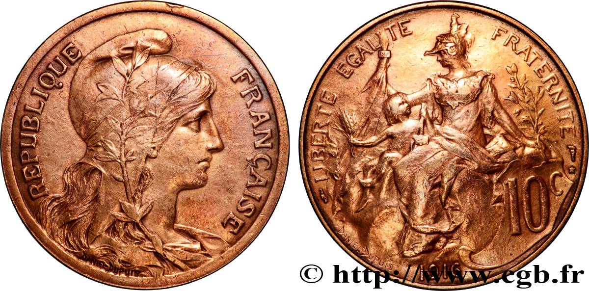 10 centimes Daniel-Dupuis 1916  F.136/27 AU 
