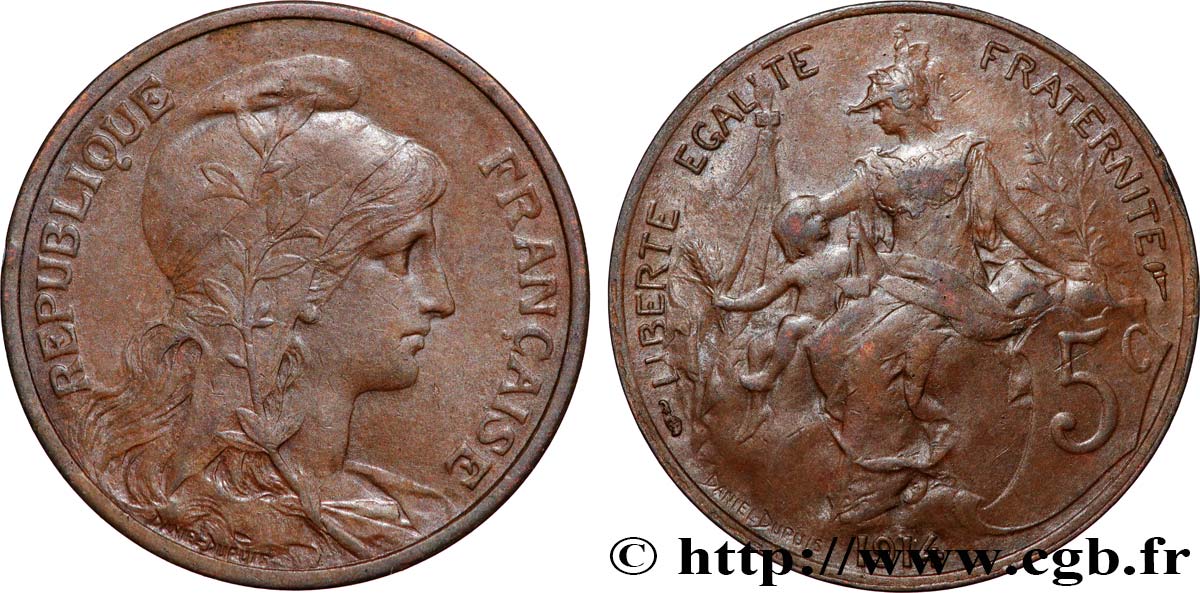 5 centimes Daniel-Dupuis 1914  F.119/26 AU 