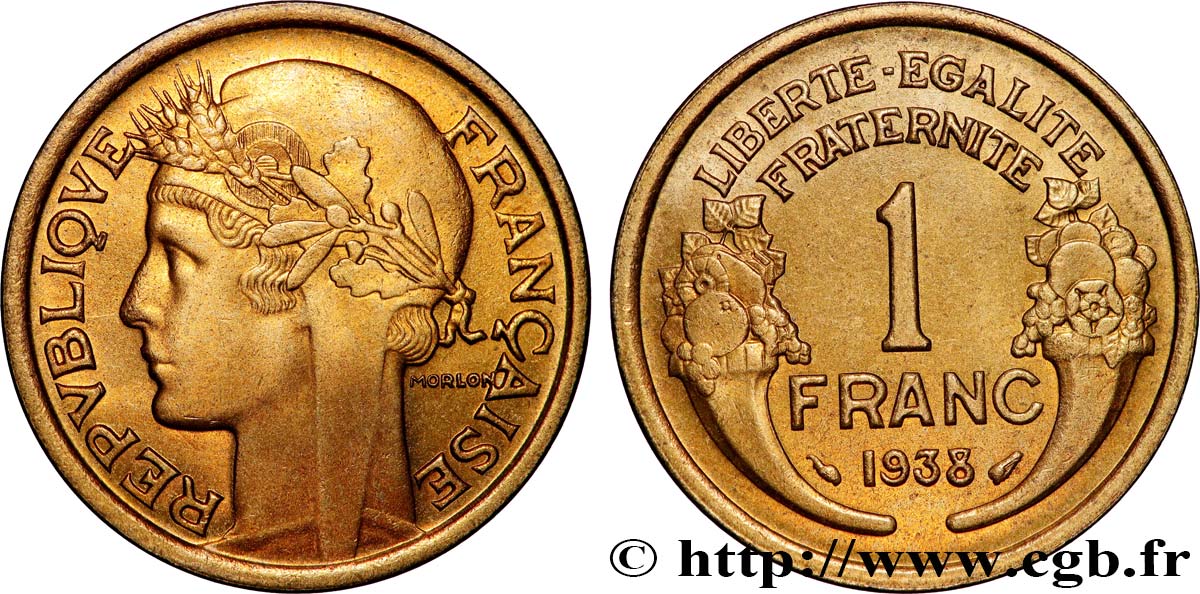 1 franc Morlon 1938 Paris F.219/9 FDC65 