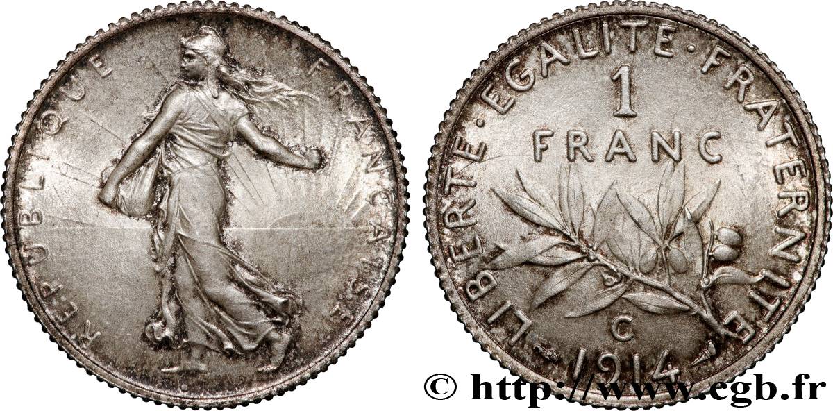1 franc Semeuse 1914 Castelsarrasin F.217/20 MS63 