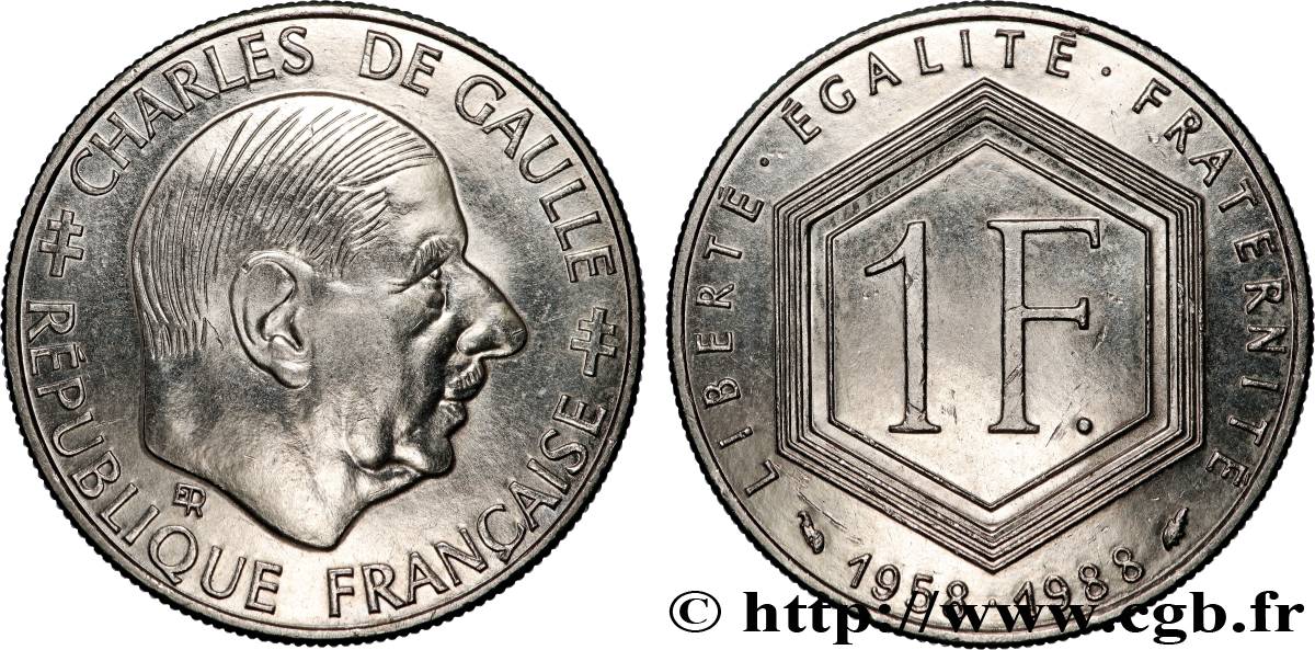 1 franc De Gaulle 1988  F.227/2 MS 