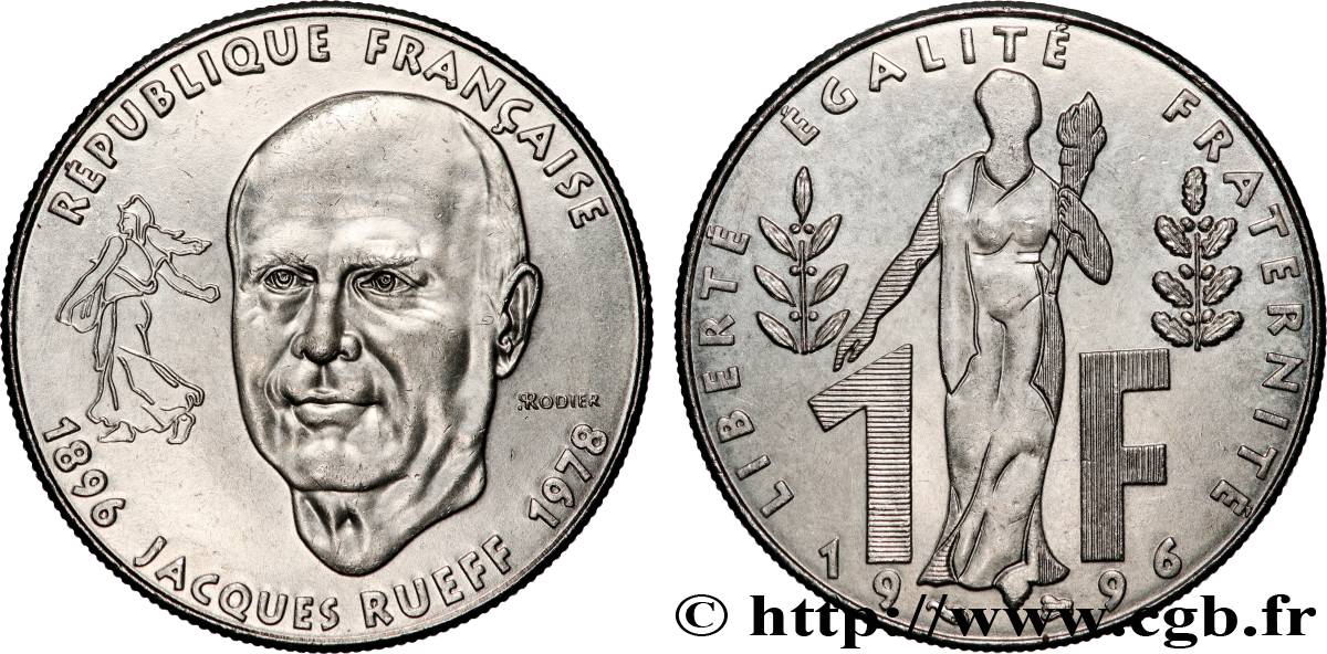1 franc Jacques Rueff 1996 Pessac F.231/2 SUP+ 