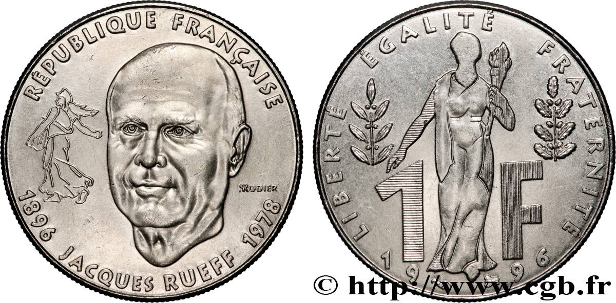 1 franc Jacques Rueff 1996 Pessac F.231/2 SUP+ 
