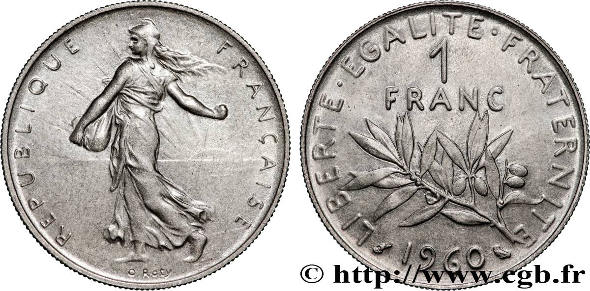 1 franc Semeuse, nickel 1960 Paris F.226/4 MS 