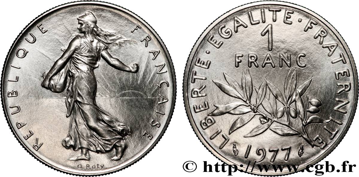 1 franc Semeuse, nickel 1977 Pessac F.226/22 FDC 