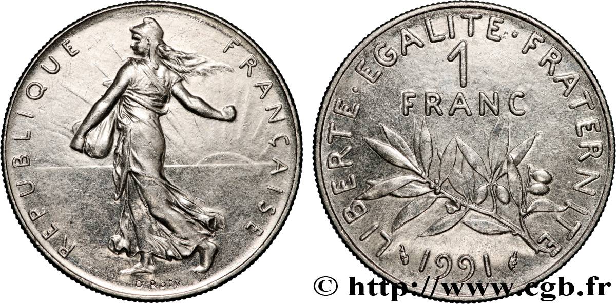 1 franc Semeuse, nickel 1991 Pessac F.226/36 SPL+ 