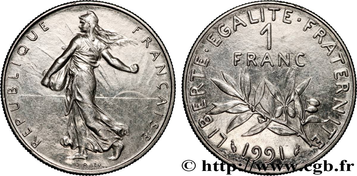 1 franc Semeuse, nickel 1991 Pessac F.226/36 VZ+ 