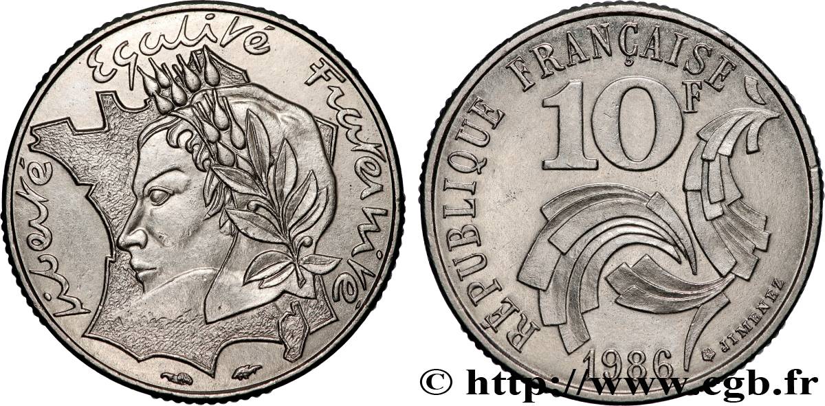 10 francs Jimenez 1986  F.373/2 MS 