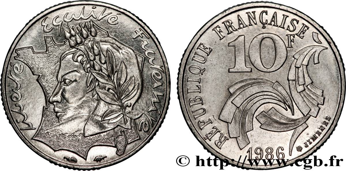 10 francs Jimenez 1986  F.373/2 MS 