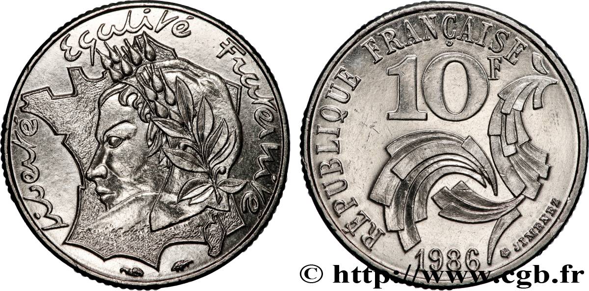 10 francs Jimenez 1986  F.373/2 VZ+ 