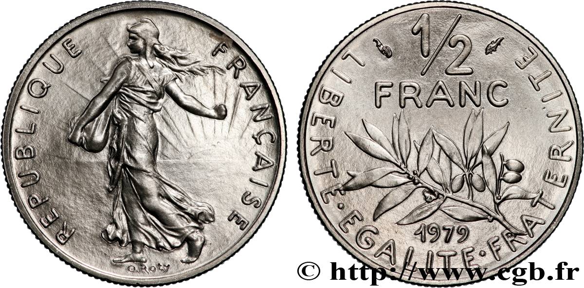 1/2 franc Semeuse 1979 Pessac F.198/18 MS 