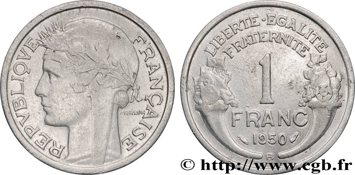 1 franc Morlon, légère 1950 Beaumont-Le-Roger F.221/18 SS 
