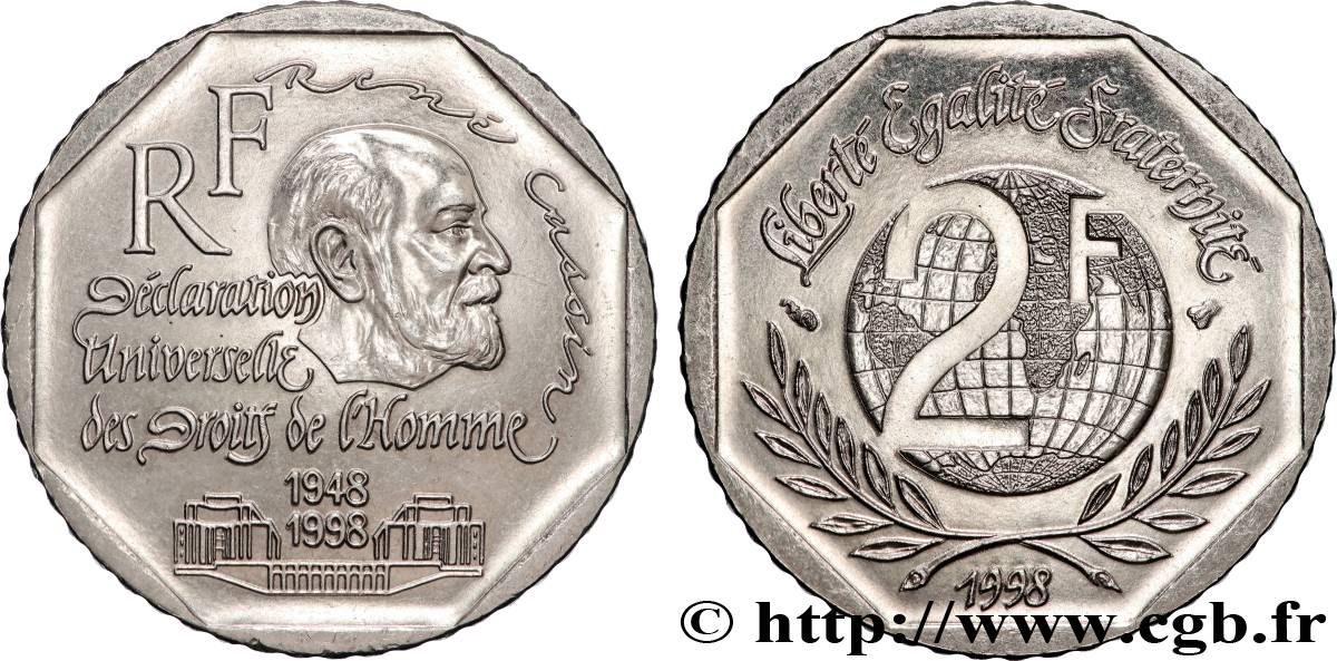 2 francs René Cassin 1998  F.276/2 MS 