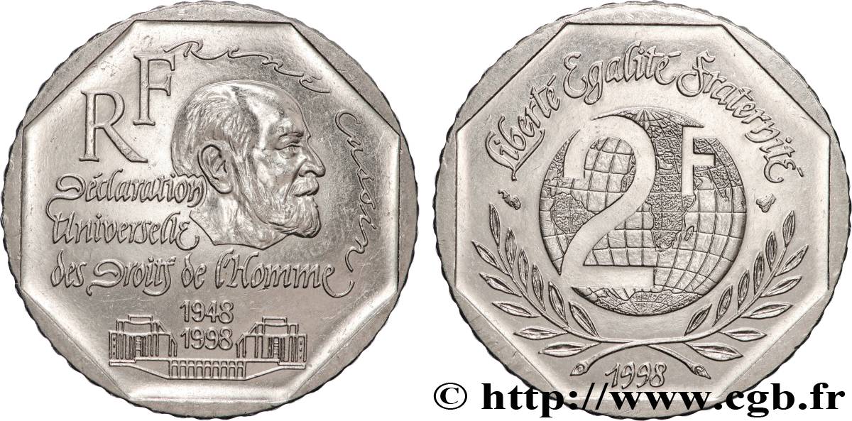 2 francs René Cassin 1998  F.276/2 MS 