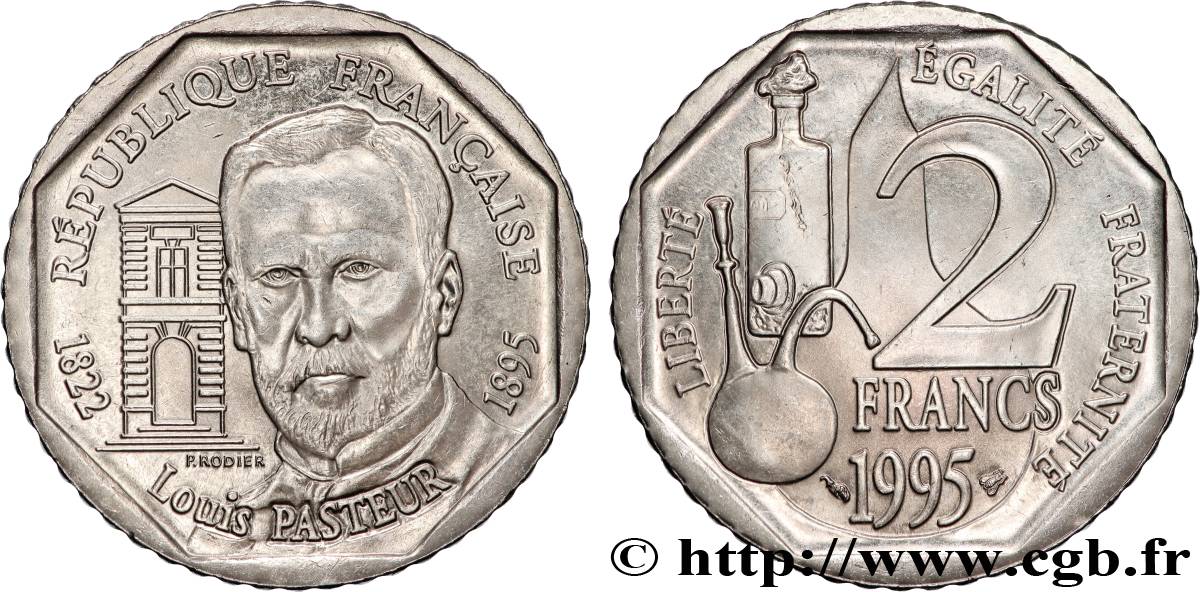 2 francs Louis Pasteur 1995 Pessac F.274/2 MS 