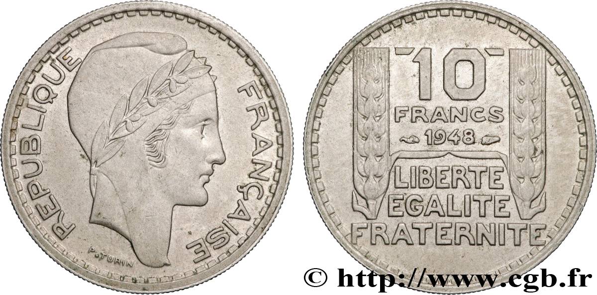 10 francs Turin, petite tête 1948  F.362/3 MS 