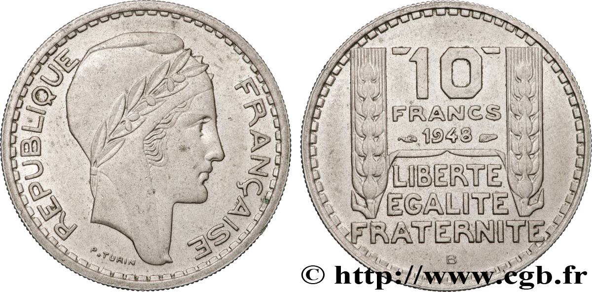 10 francs Turin, petite tête 1948 Beaumont-Le-Roger F.362/4 SUP+ 