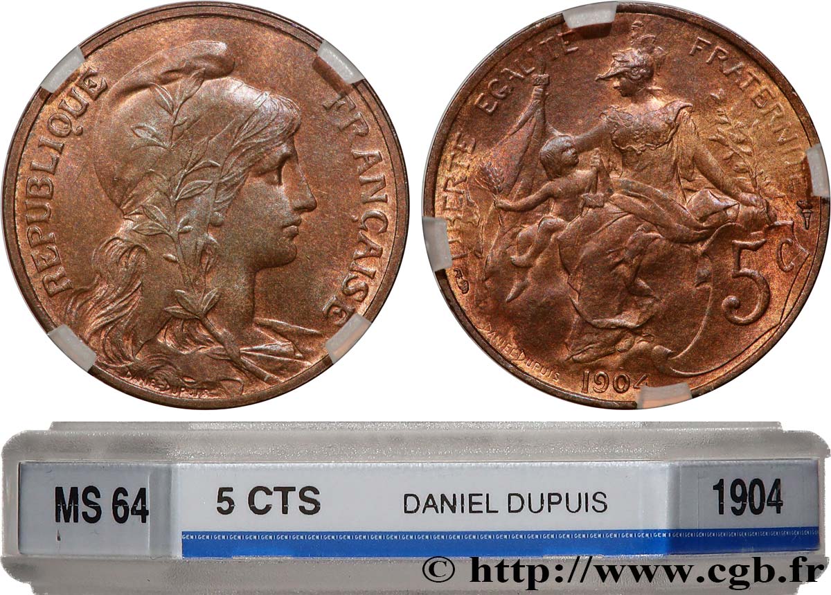 5 centimes Daniel-Dupuis 1904  F.119/14 SC64 GENI