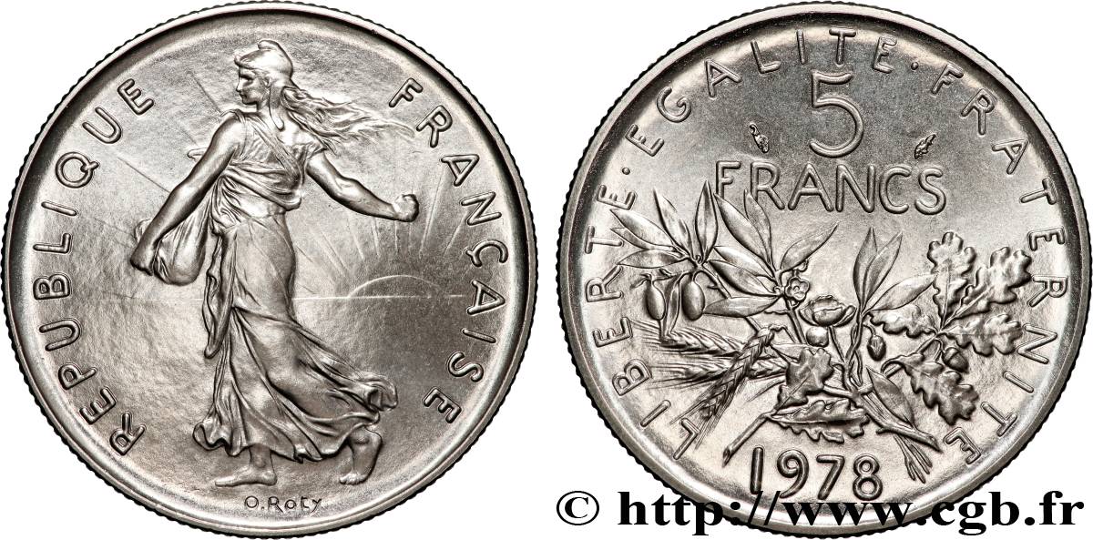 5 francs Semeuse, nickel 1978 Pessac F.341/10 MS 