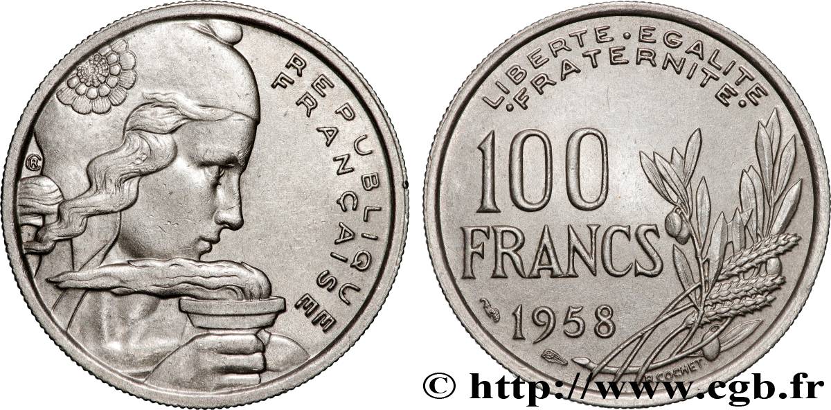 100 francs Cochet 1958  F.450/12 TTB 