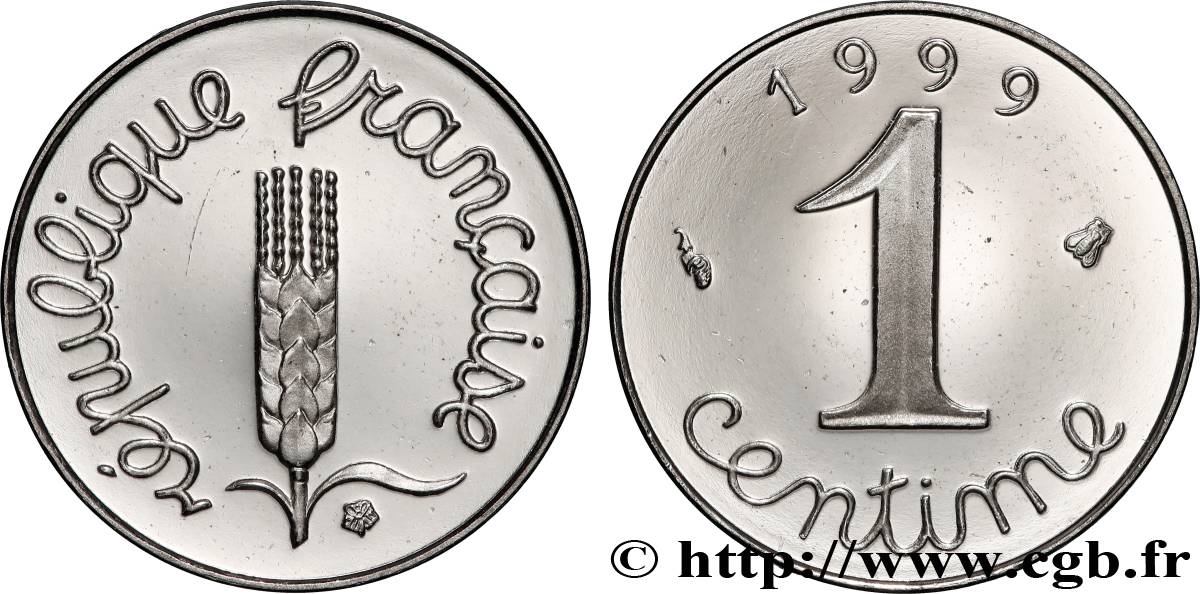 1 centime Épi, BE (Belle Épreuve) 1999 Pessac F.106/59 var. ST 