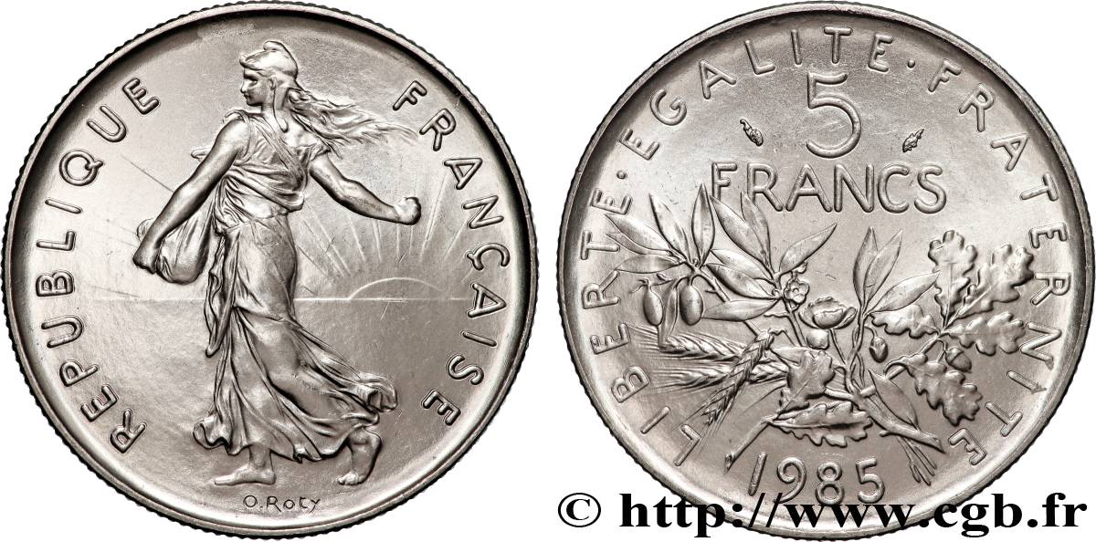 5 francs Semeuse, nickel 1985 Pessac F.341/17 MS 