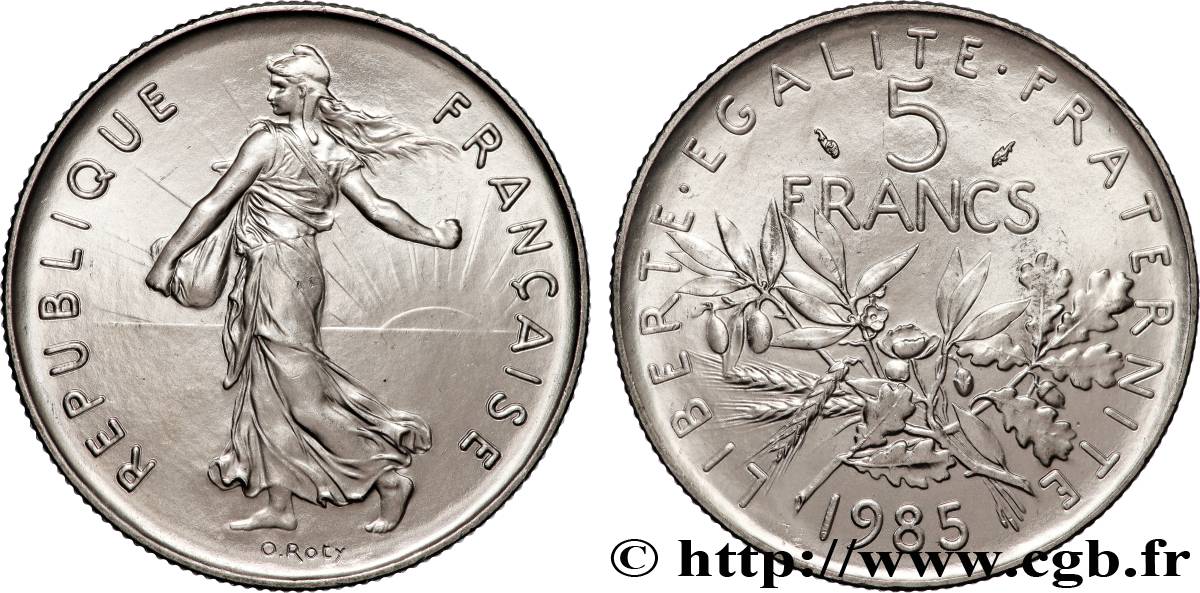 5 francs Semeuse, nickel 1985 Pessac F.341/17 ST 