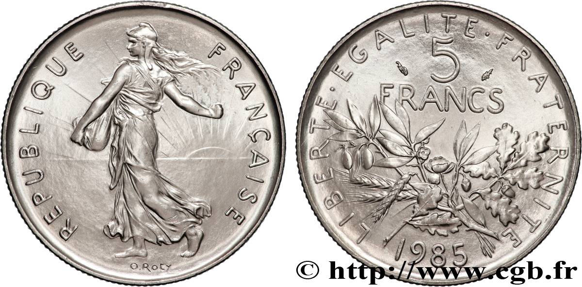 5 francs Semeuse, nickel 1985 Pessac F.341/17 MS 