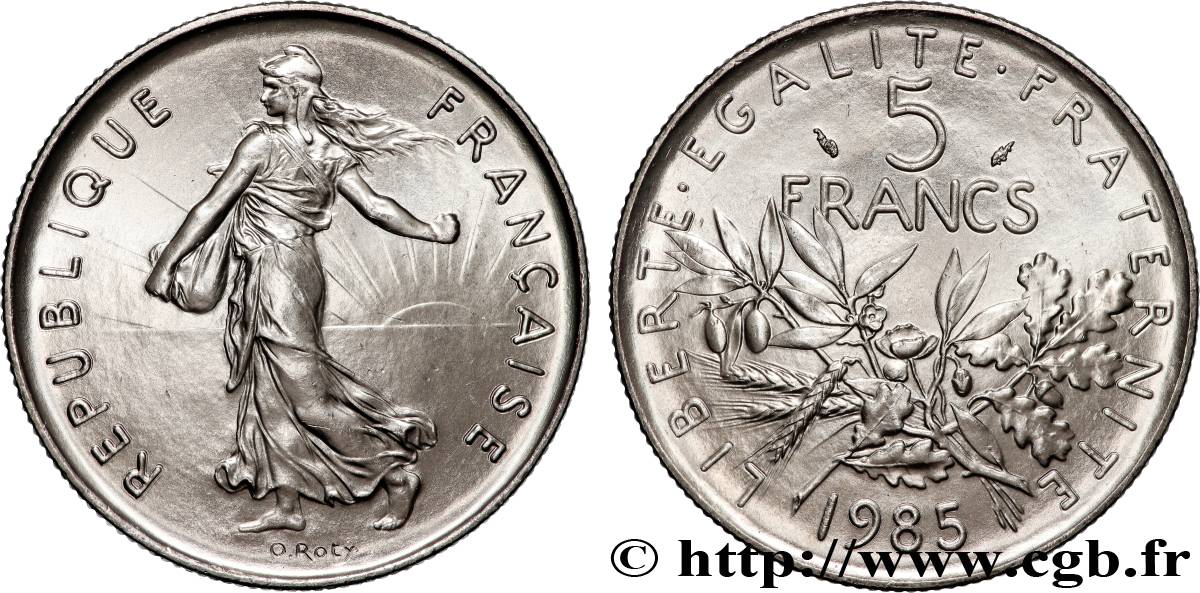 5 francs Semeuse, nickel 1985 Pessac F.341/17 FDC 