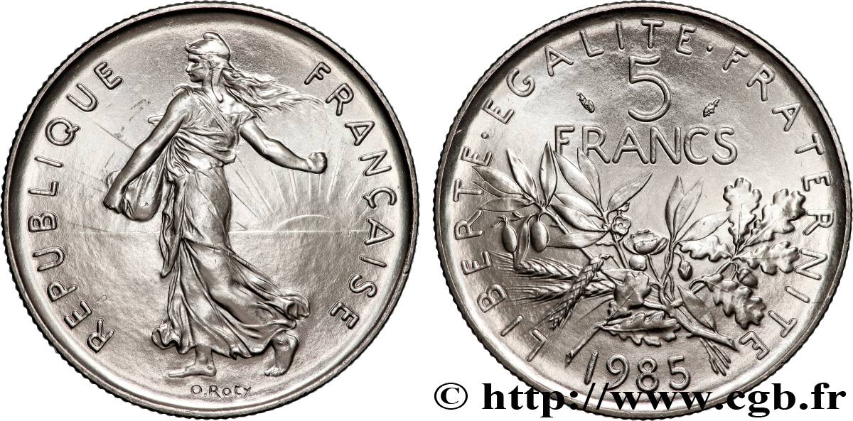5 francs Semeuse, nickel 1985 Pessac F.341/17 FDC 