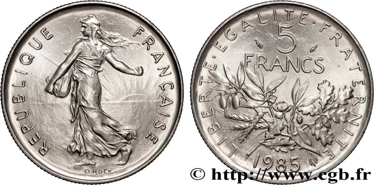 5 francs Semeuse, nickel 1985 Pessac F.341/17 MS 