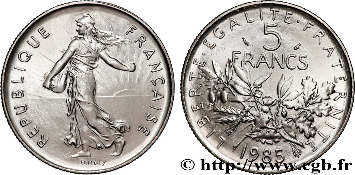 5 francs Semeuse, nickel 1985 Pessac F.341/17 MS 