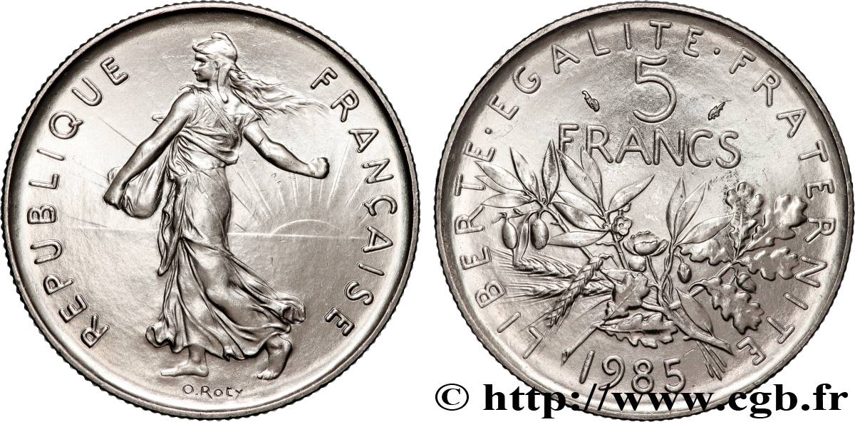 5 francs Semeuse, nickel 1985 Pessac F.341/17 MS 