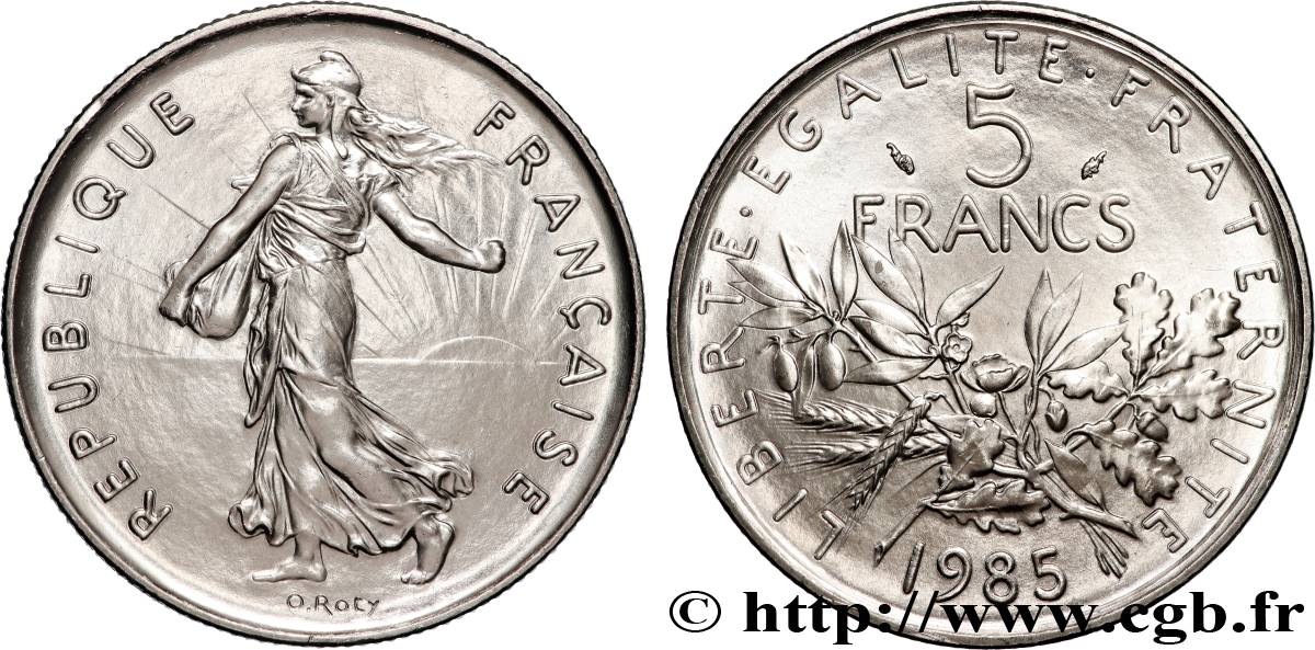 5 francs Semeuse, nickel 1985 Pessac F.341/17 MS 