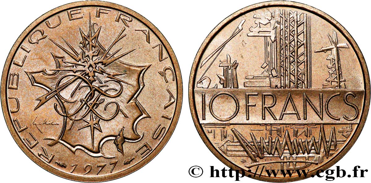 10 francs Mathieu, Tranche A 1977 Pessac F.365/5 SPL+ 