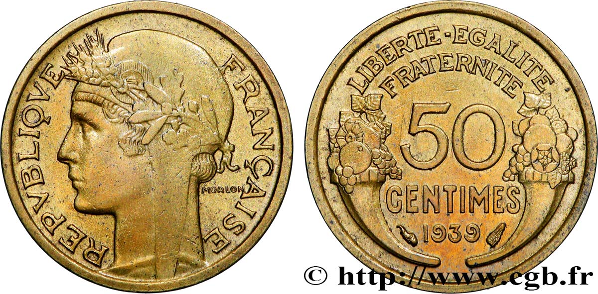 50 centimes Morlon 1939  F.192/15 SUP+ 