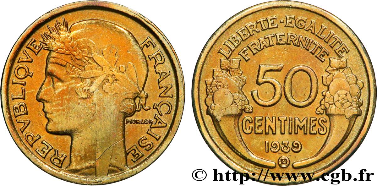 50 centimes Morlon 1939 Bruxelles F.192/16 TTB+ 