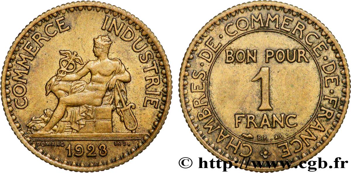 1 franc Chambres de Commerce 1923 Paris F.218/5 TTB+ 