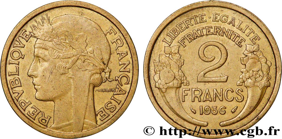 2 francs Morlon 1936  F.268/9 q.SPL 