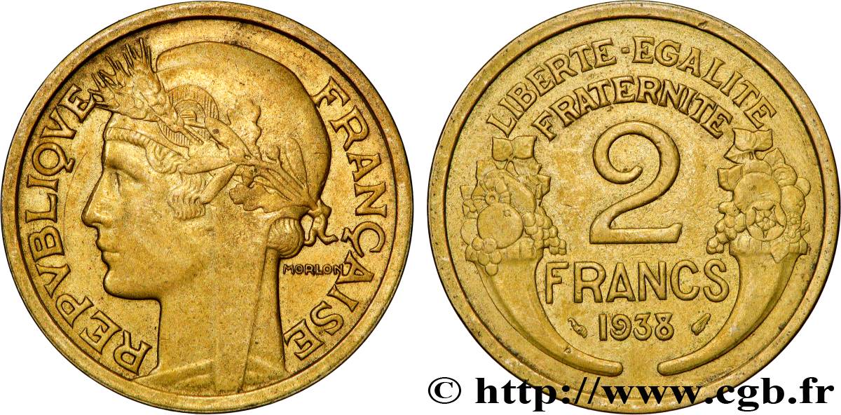 2 francs Morlon 1938  F.268/11 MBC+ 