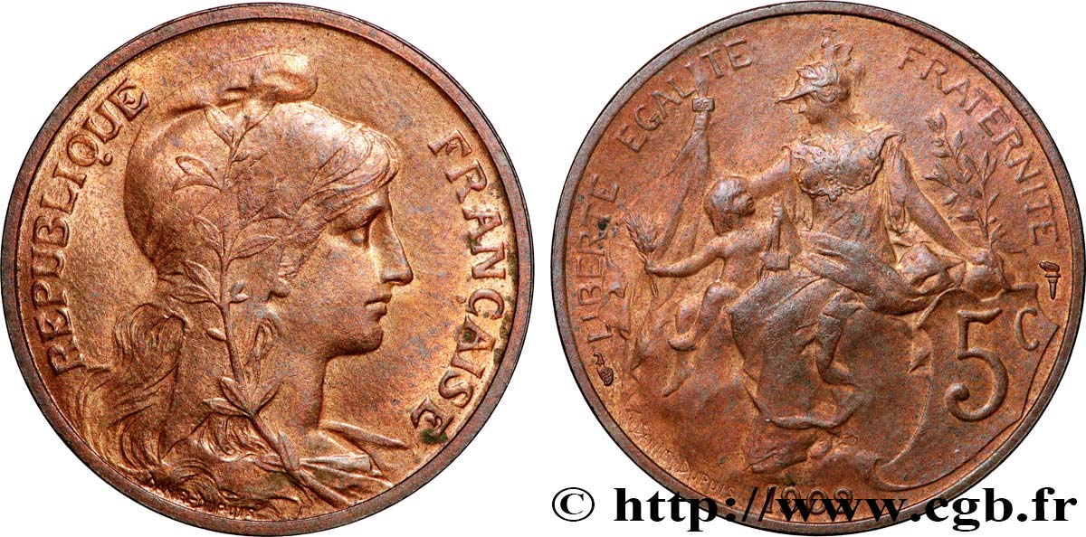 5 centimes Daniel-Dupuis 1902  F.119/12 SUP62 