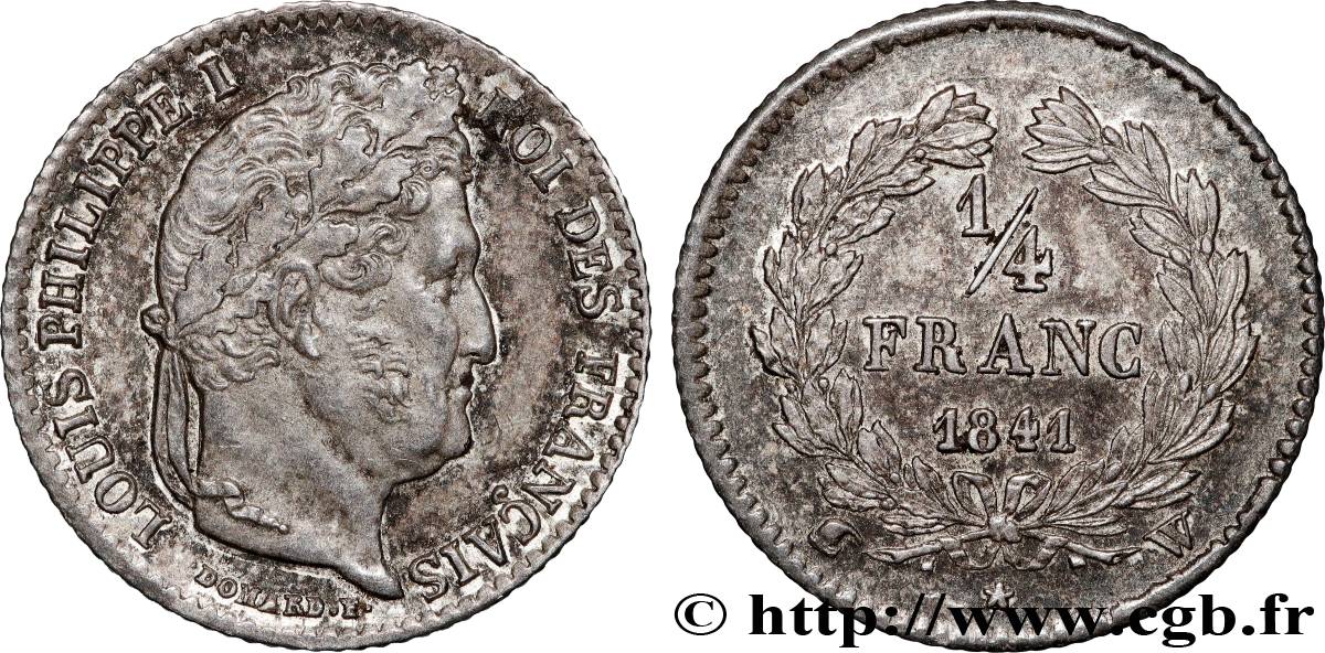 1/4 franc Louis-Philippe 1841 Lille F.166/88 AU 