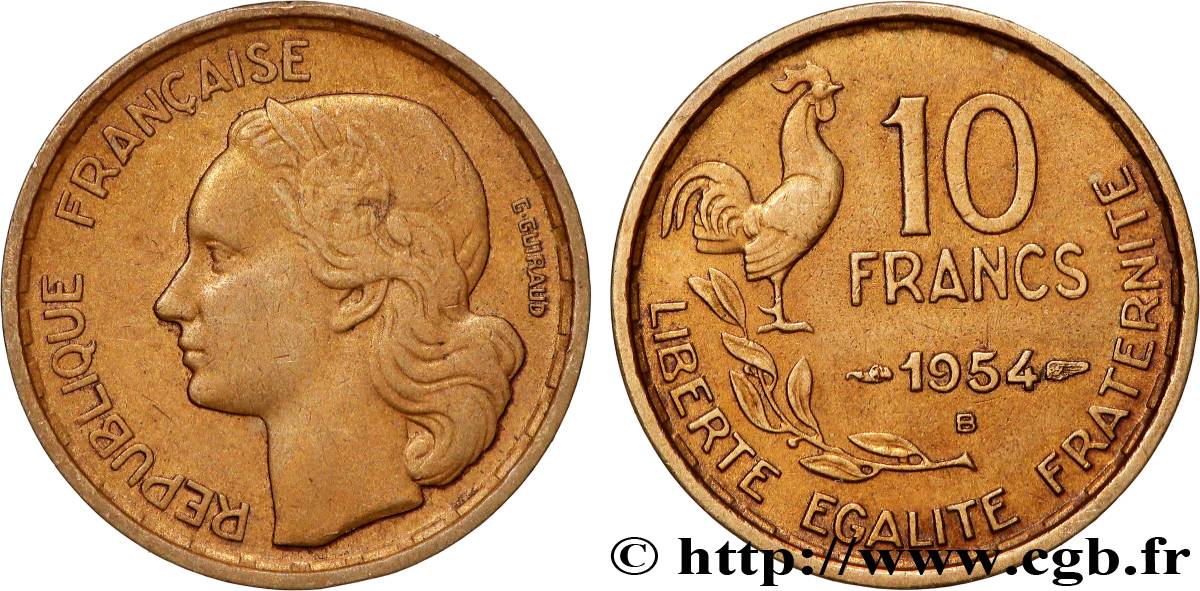 10 francs Guiraud 1954 Beaumont-Le-Roger F.363/11 SS 