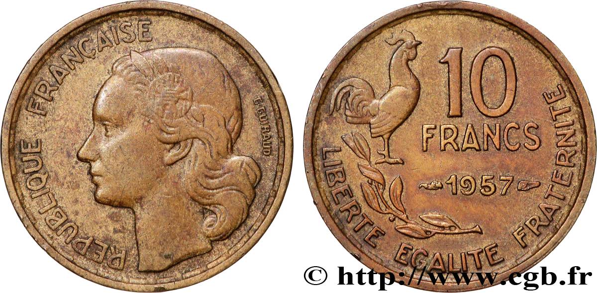 10 francs Guiraud 1957  F.363/13 AU 
