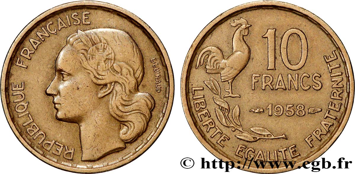 10 francs Guiraud 1958  F.363/14 TTB+ 
