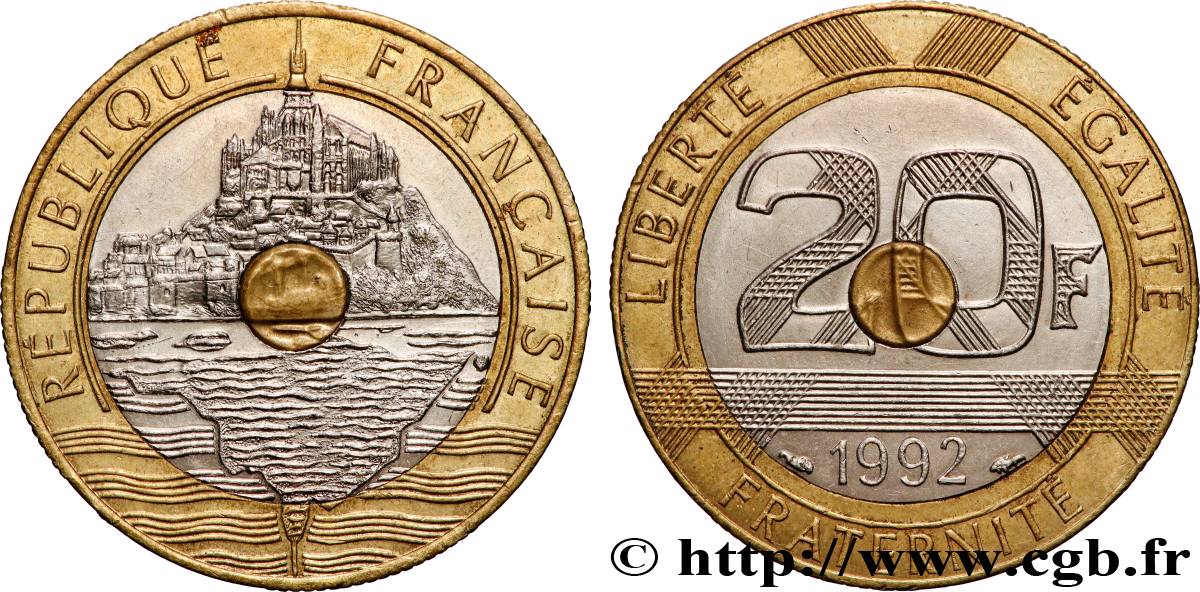 20 francs Mont Saint-Michel 1992 Pessac F.403/5 SUP+ 