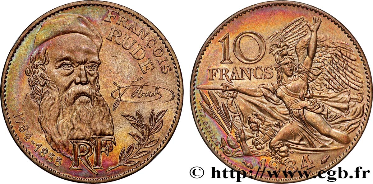 10 francs François Rude 1984  F.369/2 SUP+ 
