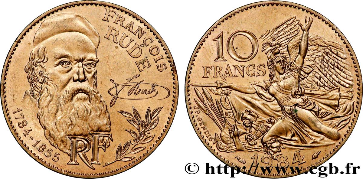 10 francs François Rude 1984  F.369/2 SPL+ 