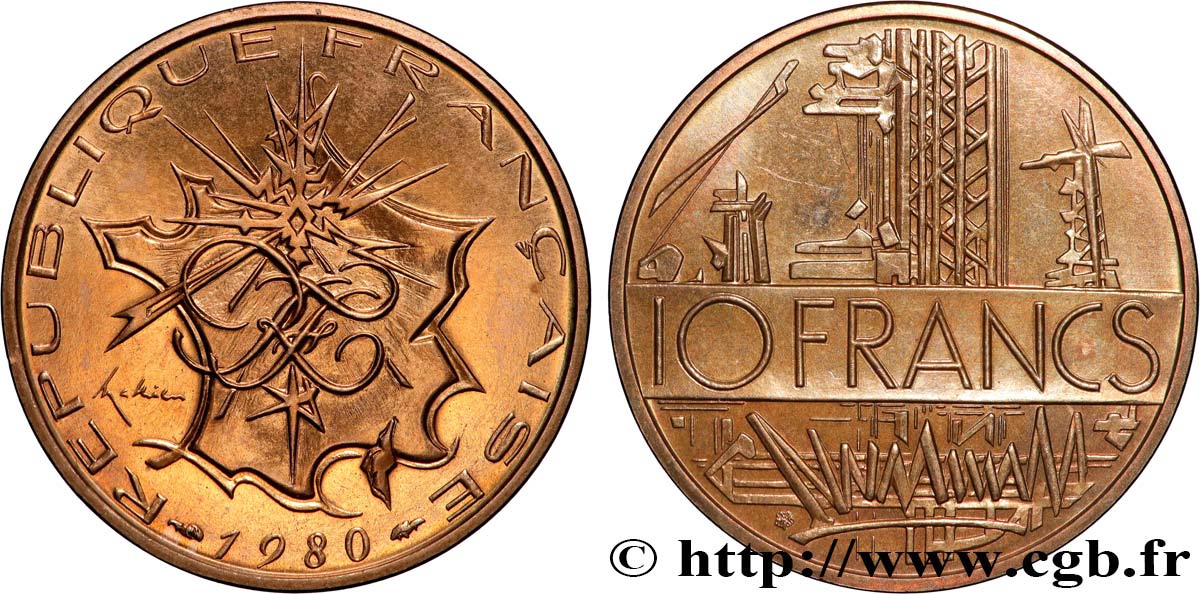10 francs Mathieu 1980 Pessac F.365/8 SUP 